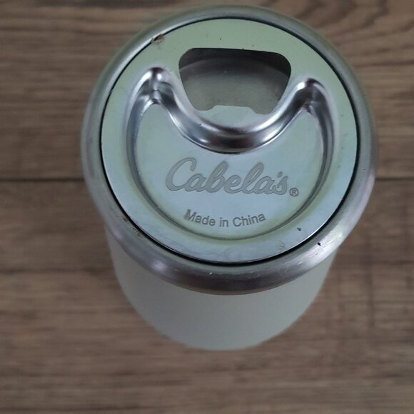 Cabela Bass Pro Shop stainless steel tumbler with lid and bottle opener - Picture 3 of 4